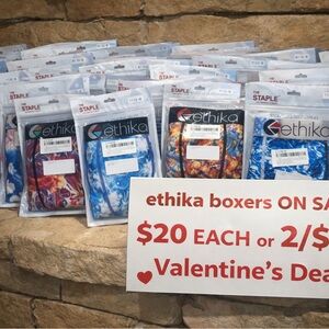 Ethika Boxer Briefs in Blue and Red Patterns